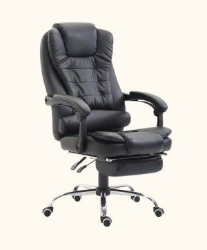 HOMCOM Executive PU Leather High Back Recliner Swivel Office Chair